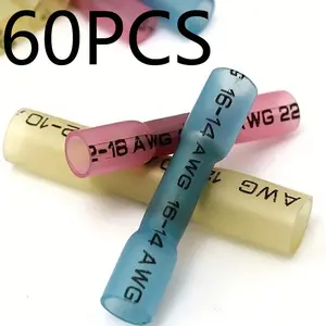 Heat Shrink Butt Connector Kit, Wire Splice Sleeves, Suitable for 18-22 AWG / 16-14 AWG /12-10 AWG Cable Electrical, Heat Shrink Connectors