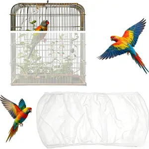 Bird Cage Seed Catcher Mesh Cover Anti-Splash & Anti-Feather