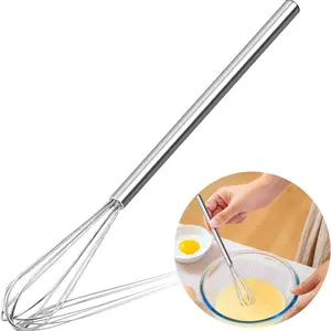10 Inch Mini Egg Whisk, 304 Anti-Rust Stainless Steel, Small Whisks for Cooking, Baking, Mixing Ingredients, Deep Containers, 1 Piece