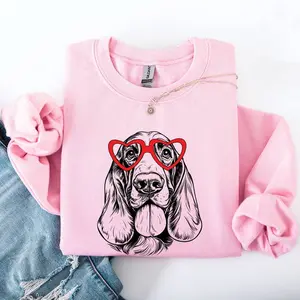 Basset Hound, Pet, Dog Breed, Valentine's Sweatshirt 121