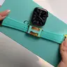 CrazyGrass Silicone Watch Band with Geometric Textured Edges, Suitable for Apple Watch 38/40/41/42/44/45/46/49mm, Adjustable Watch Strap with Metal Magnetic Buckle, Elegant Everyday Accessory [Watch Not Included]