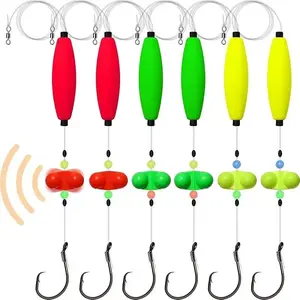Catfish Fishing Gear Set with Round Hooks 6/0, Floating Catfish Fishing Tackle 6-Piece Options Available Long Casting Drift Supplies for Jig Float Circle Hook Cigar Float, Fishing Equipment fathersdaygiftideas