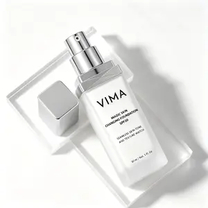 Vima Color Changing Foundation with Sunscreen – Fragrance-free - Paraben-Free and Vegan Makeup – Lightweight, Long-Lasting Coverage