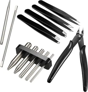 Pcs Metal Model Tool Kits Including  Model Long Edge Bending Tools Tab Twisting Tool Cylinder Cone Shape Bend Assist  Clipper  Metal Tweezers for D DIY Jigsaw Puzzles Assembly