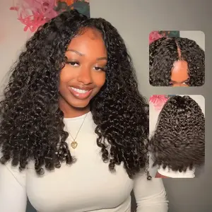 ISEE Hair V Part Sew In Wig Burmese Curly Human Hair Glueless Wig with InvisiFit Strap Beginner Friendly Vacation Hair Natural Density Convenient Wigs,summerhairstyles#SummerWins #DealsForYouDays