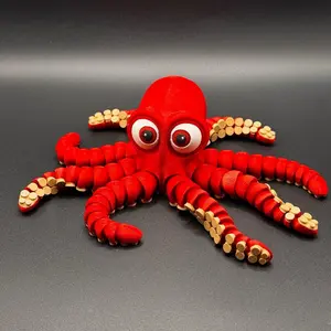 3D Octopus Fidget Toy - Purple Color, Cartoon Design, Fun and Engaging Fidget for Stress Relief