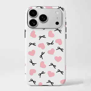 Sparkling Blush Pink Bow Magnetic MagSafe Cellphone Case - Slim, Shockproof, Durable Protective Shell for iPhone 13-17 Series Handheld Devices, Customized Wireless Accessory