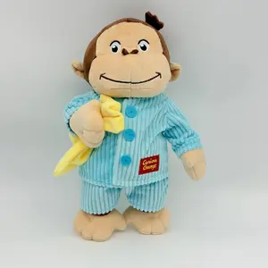Curious George Pajamas Plush Toy Soft Sleepy Monkey Stuffed Animal