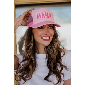 MAMA (Pink and White) Foam Snapback Hat