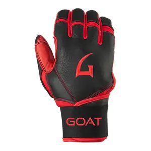 Origin Series Long Cuff Black and Red Batting Gloves