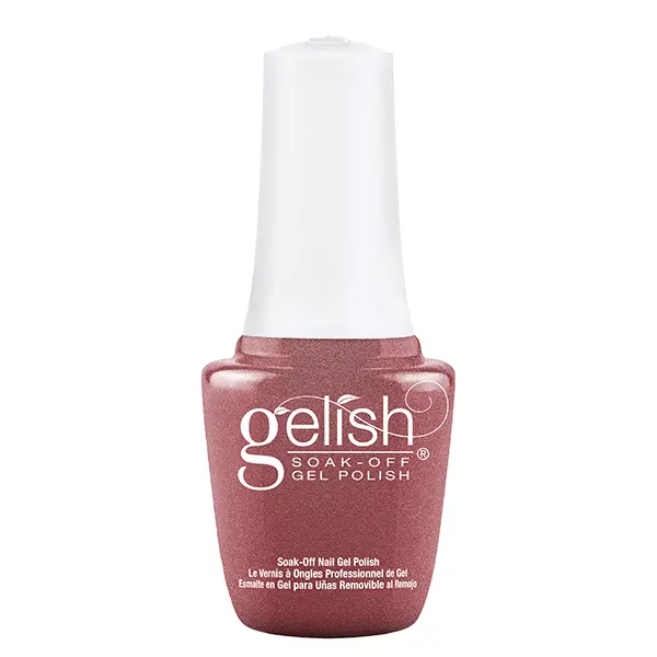 Gelish MINI Tex'as Me Later - Copper Pink Pearl, Long-Lasting Soak-Off Gel, Vibrant Color, Chip-Resistant, High Shine, Professional Salon Quality, 9mL.