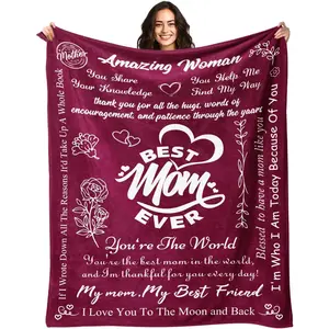 Gifts for Mom Birthday Gifts for Mom Gifts for Mom Birthday Unique Mom Gifts Best Mom Ever Gifts Mothers Day Valentine's Day Christmas Birthday Gifts for Mom from Daughter Son Mom Blanket 50"*60" Red