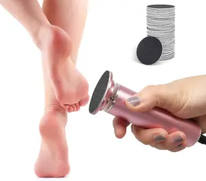 Electric Foot Callus Remover, Speed Adjustable Professional Pedicure Machine with 60 PCS Replacement Sandpaper, Foot Care Tool to Remove Dry Dead Hard Cracked Skin & Calluses Aluminum Manicure Nail Care Nail Art Cutics - Mother's Day gift