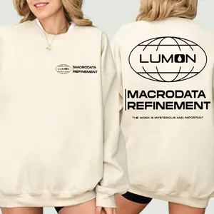 Lumon Macrodata Refinement Severance Two Sided Shirt, Serverance Inspired Minimalist Sweatshirt Hoodie, Full Color Selection, Pick Your Favorite