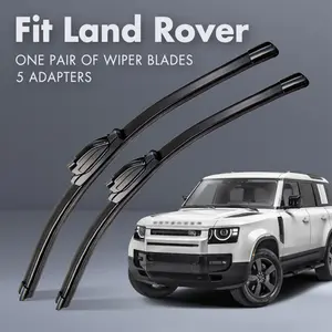 Fit Land Rover,Universal All-Season Windshield Wipers Ultra Quiet Frameless Blades, OEM Quality,Streak-Free 5 Adapters,  Easy Install Car Parts