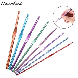 2.0-5.5mm Crochet Hook Set, 8 Counts/set Multicolor Aluminum Crochet Hooks, Crochet Needles for Diy Crocheting, Crochet Supplies