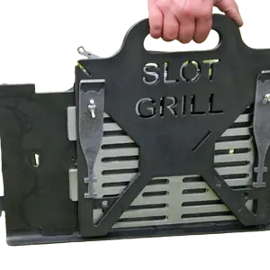 Slot Grill - Collapsible BBQ Grill - Carbon Steel Thick Barbecue Portable Bbqs Classic