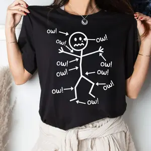 Humorous Chronic Pain Awareness Unisex Tshirt, For Summer Casual Wear Round Sweatshirt, Sleeve Machine Washable Everyday Hoodie, Unisex Sweater Pullover Tee