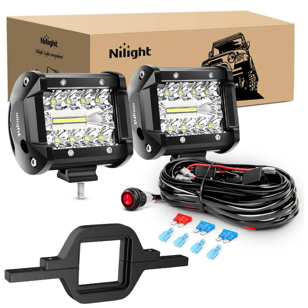 Led Pods + 2 inches Tow Hitch+Wiring