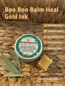 BOO BOO BALM HEAL Golden Ink Salve - Herbal Mullein Blend Men's Intimate Body Care Single Item, Gentle Soothing Fast-Healing Alternative Medication for Skin Repair & Moisturizing