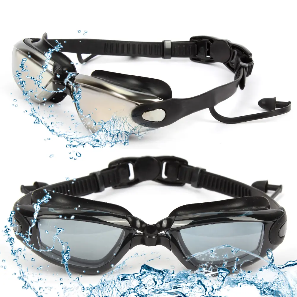 Dazone Swimming Goggles, Unisex Adult Clear Comfortable Swim Goggles Anti Fog Anti UV Wide View Pool Glasses for Men Women