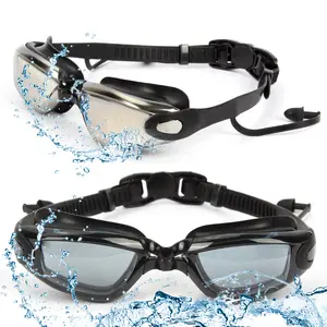Dazone Swimming Goggles, Unisex Adult Clear Comfortable Swim Goggles Anti Fog Anti UV Wide View Pool Glasses for Men Women
