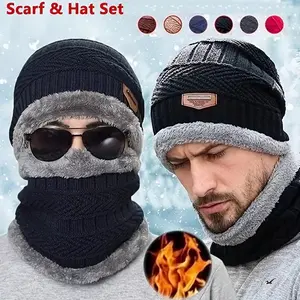 Cozy Winter Beanie Hat  Scarf Set  Ultimate Outdoor Protection for Men  Women