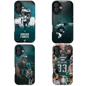Jordan Davis & Dejean Two-In-One Film Case - Durable, Shock-Absorbing, and Trendy Protection - for iPhone17 16, 15, 14, 13, 12 Plus, Pro, Max, and Samsung S25-22 Perfect Birthday Gift for Friends