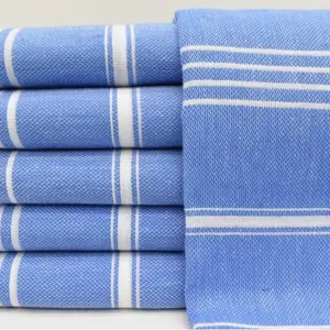 Blue Monaco Turkish Towel - Quick Dry Beach & Bath Towel, Luxury Turkish Cotton, Travel Towel