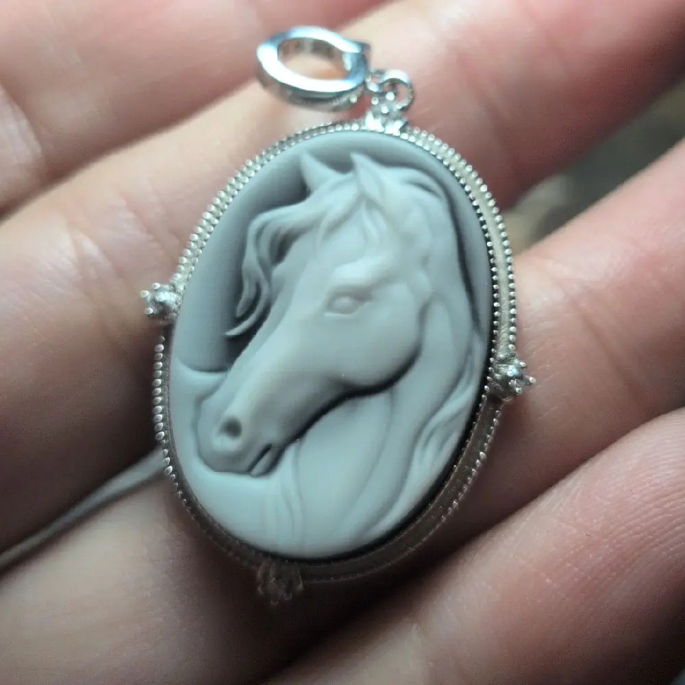 Black Horse on Silver
