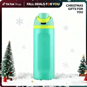 [viva]24oz Vacuum Insulated Thermal Tumbler, Flip Lid Coffee Cup, Keep Hot 12H/Cold 24H, Leakproof Travel Vacuum Flask for Home Office Desk, Stylish Color Options, Insulat Cup for Indoor Use, Best Gift for Women Men Friend,Drinkware Button