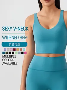 Women's Solid Racerback Tank Top, Casual Sleeveless Deep V- Neck Top for Summer, Ladies Clothes for Daily Wear, Breathable Sleeveless Tops