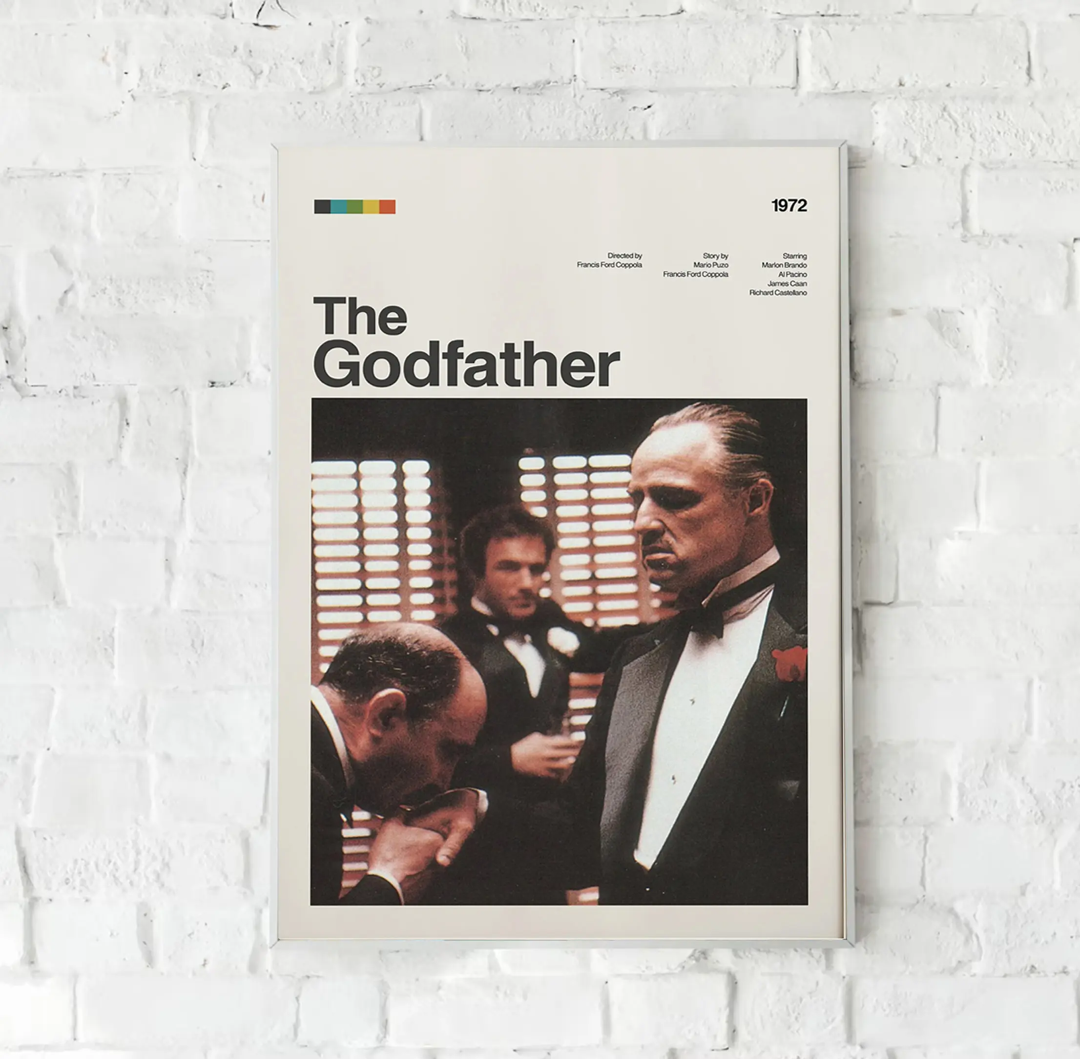 The Godfather Retro 70s Film Minimalist Vintage Poster, Michael Corleone, Vito Corleone Gangster Poster, Gift For Film Fan, Decor Unframed