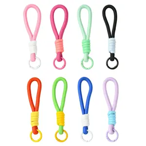 Vibrant Assorted Hues Detachable Phone Lanyard Short Strap Keychain Universal Cell Phone Smartphone Daily Accessory