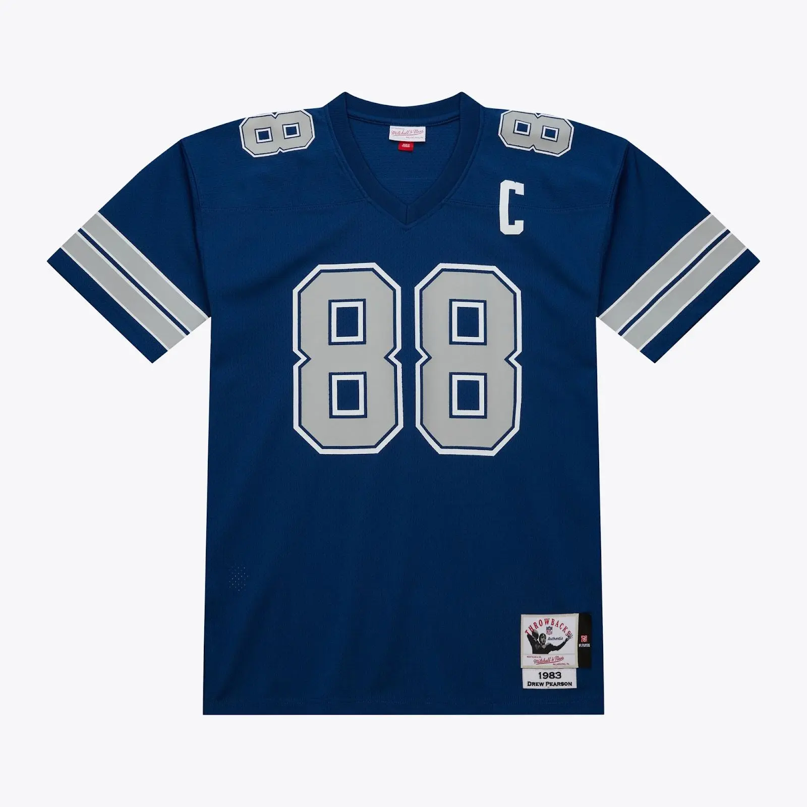 Drew Pearson Dallas Cowboys 1983 Navy Captain Authentic Jersey NFL Throwback Mitchell & Ness