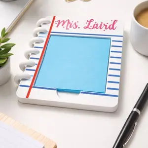 Personalized Sticky Note Holder, Custom Teacher Gift, Desk Organizer, Sticky Note Pad Holder, Teacher Appreciation Gift