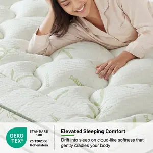 Raybee 1200GSM 2/4 Inch Mattress Topper Pad for Joint & Back Pain Pressure Relief,  Ultra-Soft Down-Alternative Microfiber Bed Pad, Breathable OEKO-TEX Certificated Twin/Full/Queen/King Size Bed Cooling Topper with Fix Bands, Quilted for Machine Washable