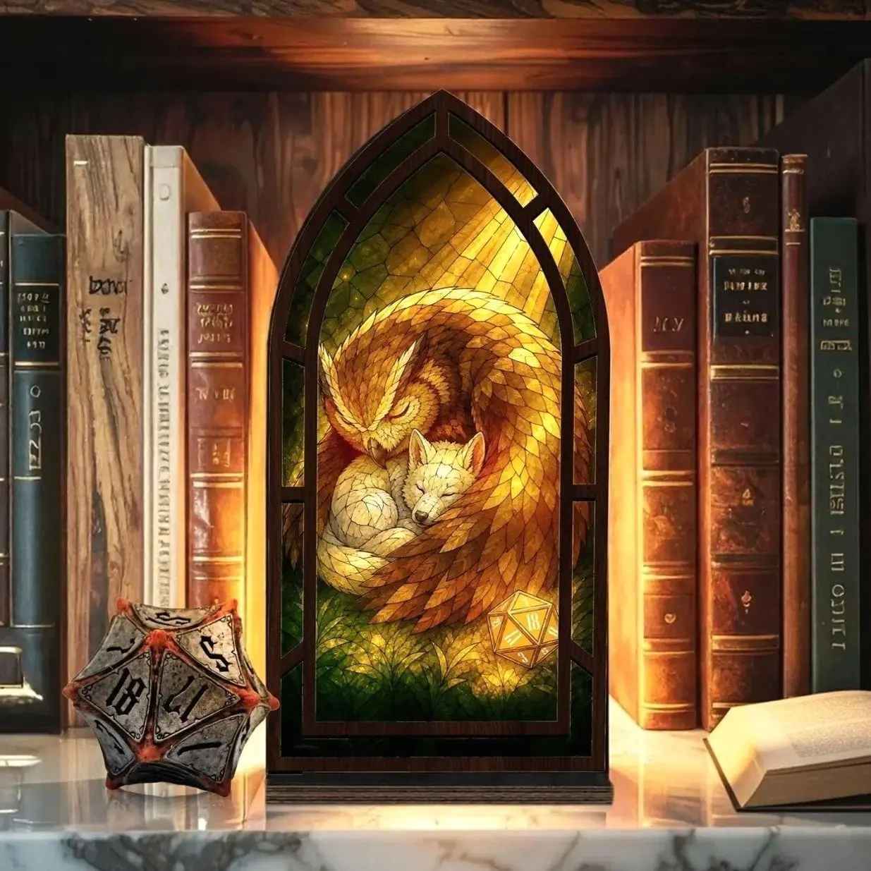 Baldur’s Gate Astarion Game Candle Holder, Owlbear And Scratch Bg3 Book Nook Decoration, High Elf Vampire Shelf Insert, Fantasy Gaming Gift