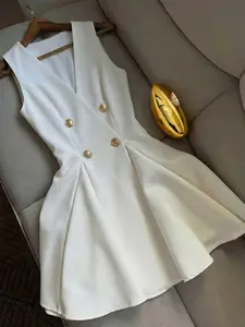 Women's V-Neck Slim-Fitting Short Dress, Unique Design for Fall & Winter, Perfect for Various Occasions, Stylish, Elegant and Comfortable