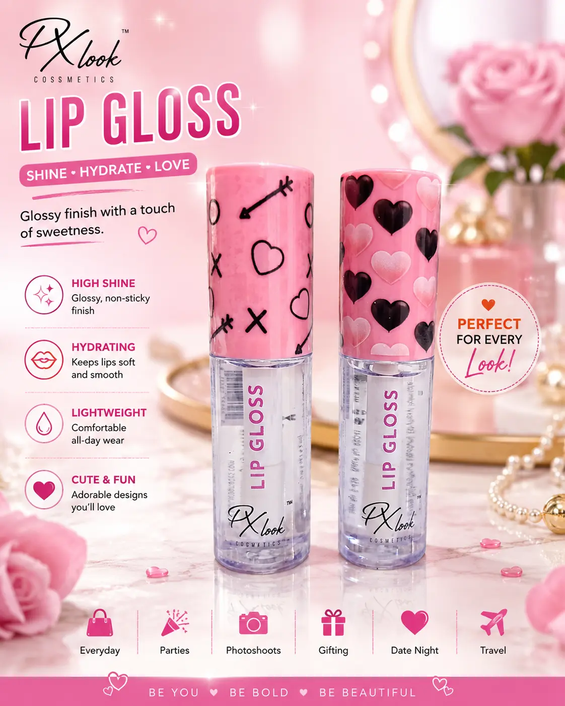 Px Look Cotton Candy-Watermelon Scented Lip Gloss