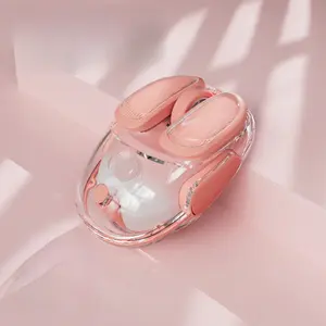 Cute Pink Transparent Wireless Mouse – Silent Bluetooth Rechargeable Mouse for Office and Laptop