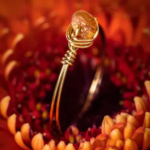 Sunstone Dainty Ring