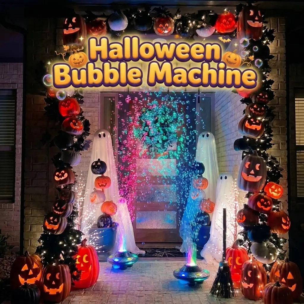 Unisex Handheld UFO Shape Party Bubble Machine - 3.7V Automatic Rechargeable Handheld Bubble Maker with Lights, 32-Hole Outlet, Tornado Effects, Obstacle Safe Spring Summer Outdoor Kids' Toy for Celebrations & Endless Entertainment