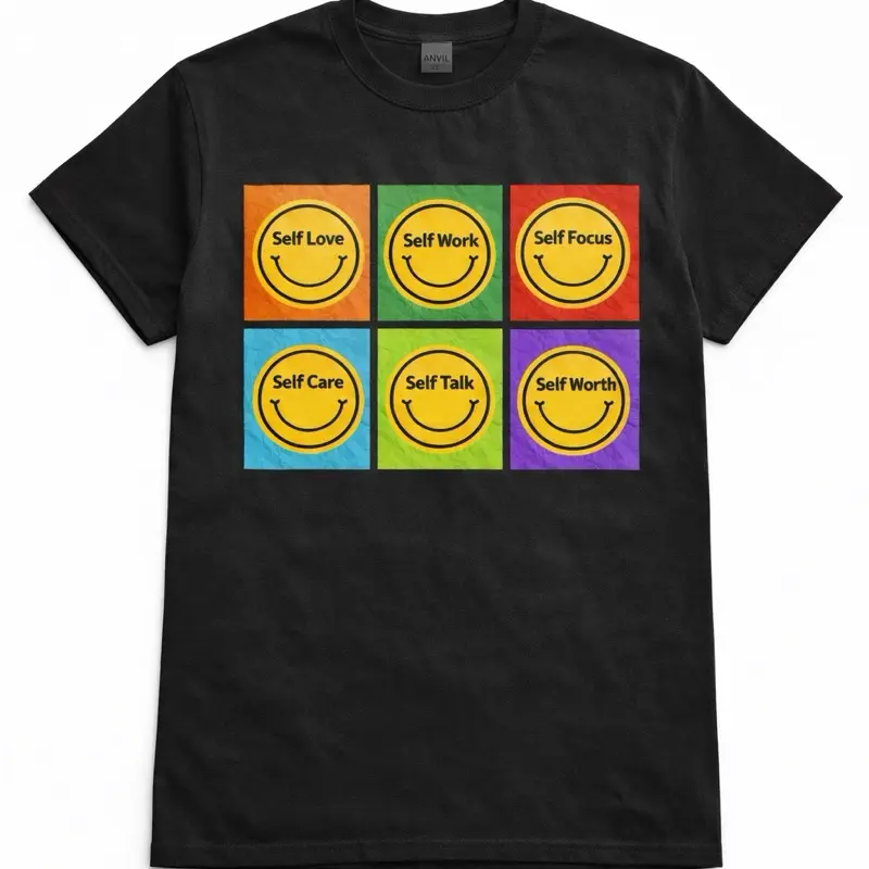 SELF LOVE | Original smiley + affirmations you T-shirt