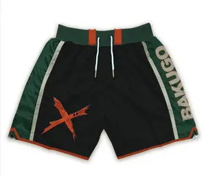 Academia Bakugo Gym Shorts Sport Knee Pants Basktetball Shorts  Workout Sport Knee Pants with Pockets Athletic Summer Shorts