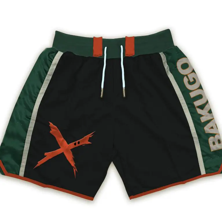 Academia Bakugo Gym Shorts Sport Knee Pants Basktetball Shorts  Workout Sport Knee Pants with Pockets Athletic Summer Shorts