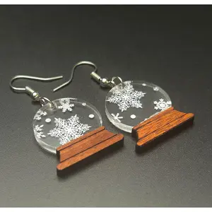 Winter Snow Globe Earrings