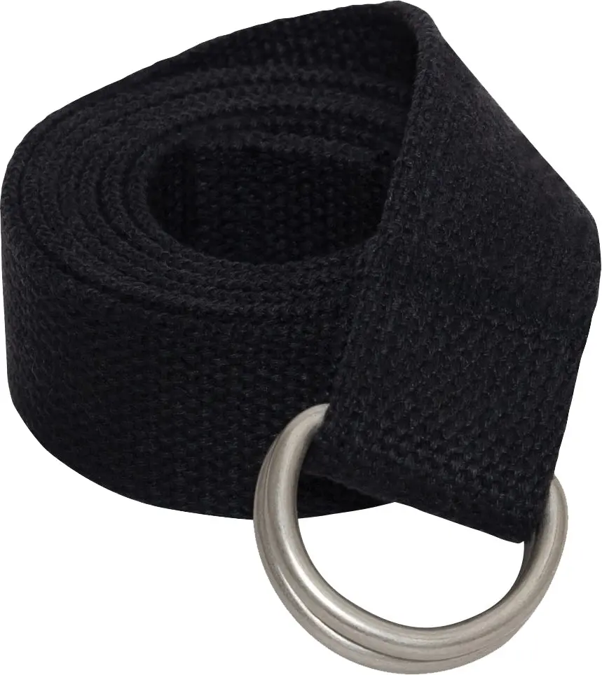 Black Military D-Ring Belt, 1.25 Inch Cotton Web Tactical Strap for BDU Pants & Cargo Shorts, Adjustable Multi-Functional Design, Multi Functional Belt, Military Look, Large 54", Outdoor, Works With Tactical Or Bdu Pants, Adjustable Fit, Medium 44", Tacti