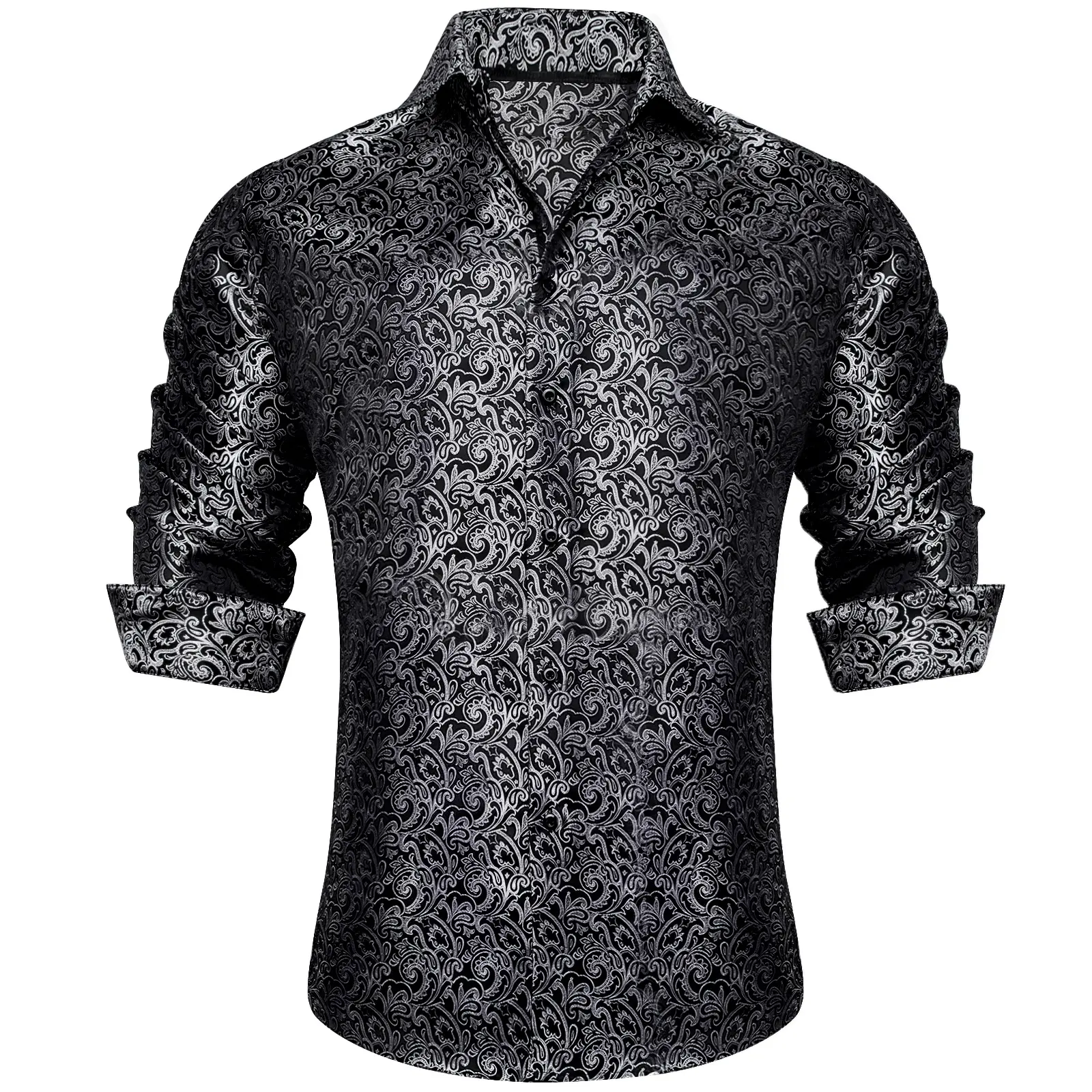 AILISUS Men's Floral Button Down Shirt Jacquard Black Gray Regular Fit Long Sleeve Shirts Wrinkle Free Classic Men Clothes Summer Daily Casual Menswear - TikTok Shop AILISUS Men's Floral Button Down Shirt Jacquard Black Gray Regular Fit Long Sleeve Shirts Wrinkle Free Classic Men Clothes Summer Daily Casual Menswear - TikTok Shop