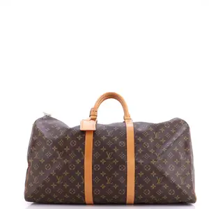 Pre-owned Louis Vuitton Canvas Coated Travel Bags Keepall Bag Monogram Canvas 55 by Rebag